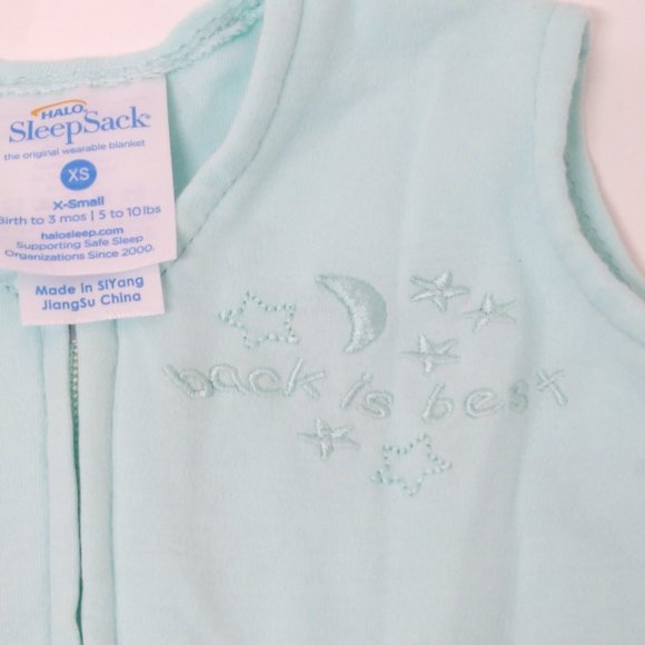 HALO SleepSack XS Wearable Blanket Swaddle Transition Sleeping Bag Baby Blue - Picture 3 of 6